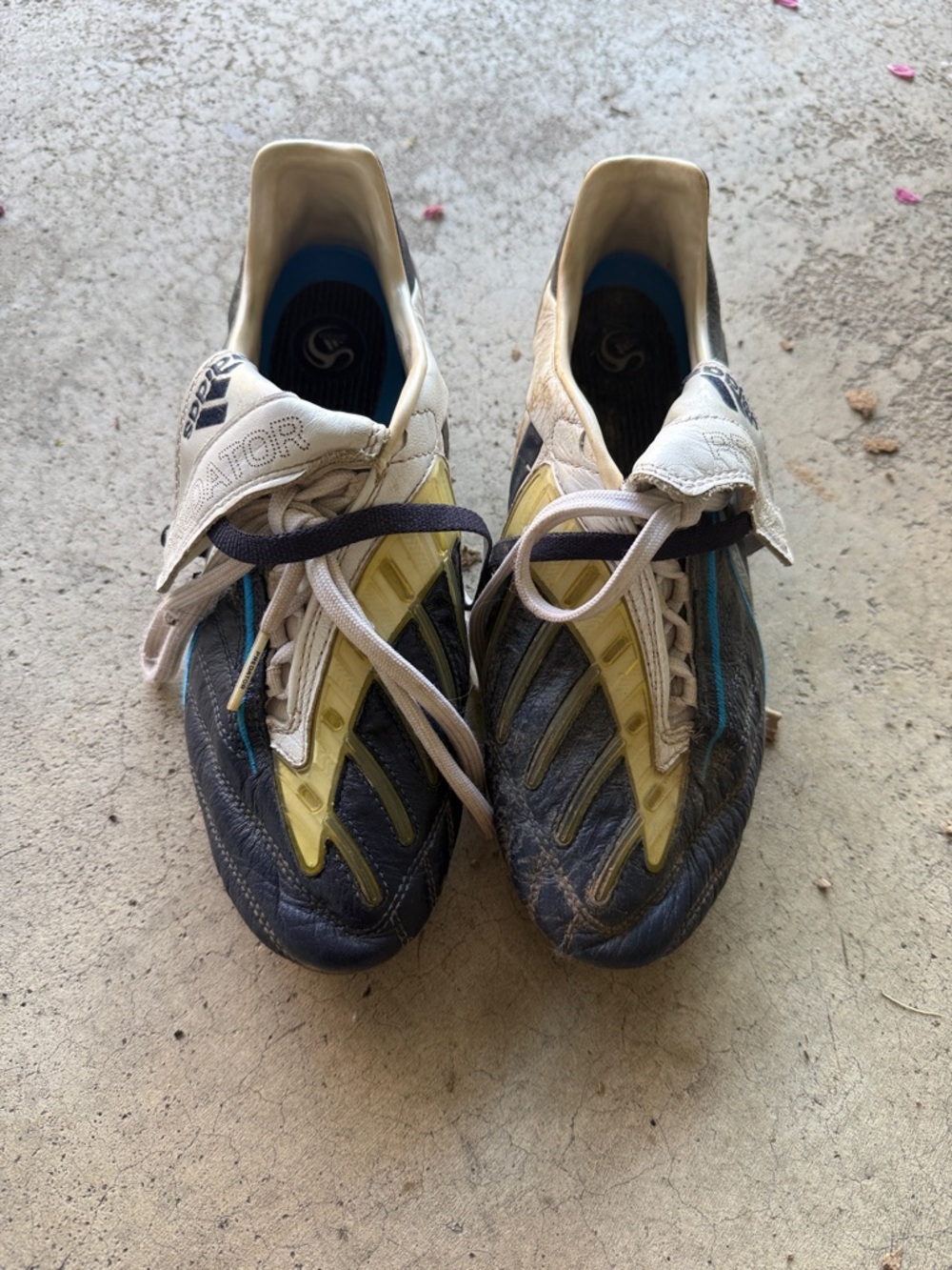 adidas Predator Soccer Cleats in Navy, Yellow & White